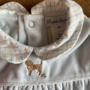 Ralph Lauren One Pieces - 🏇🏼 2/$20 Velour Ralph Lauren Blue Sleeper 3m Ralph Lauren One Pieces - 🏇🏼 2/$20 Velour Ralph Lauren Blue Sleeper 3m